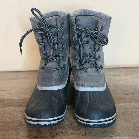 Sorel Women’s Size 7 Waterproof Winter snow lined Duck Boots Gray Suede NL2348 - Picture 4 of 7